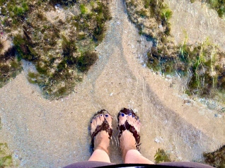 Those are my feet IN THE WATER!! Look at how clear it is!